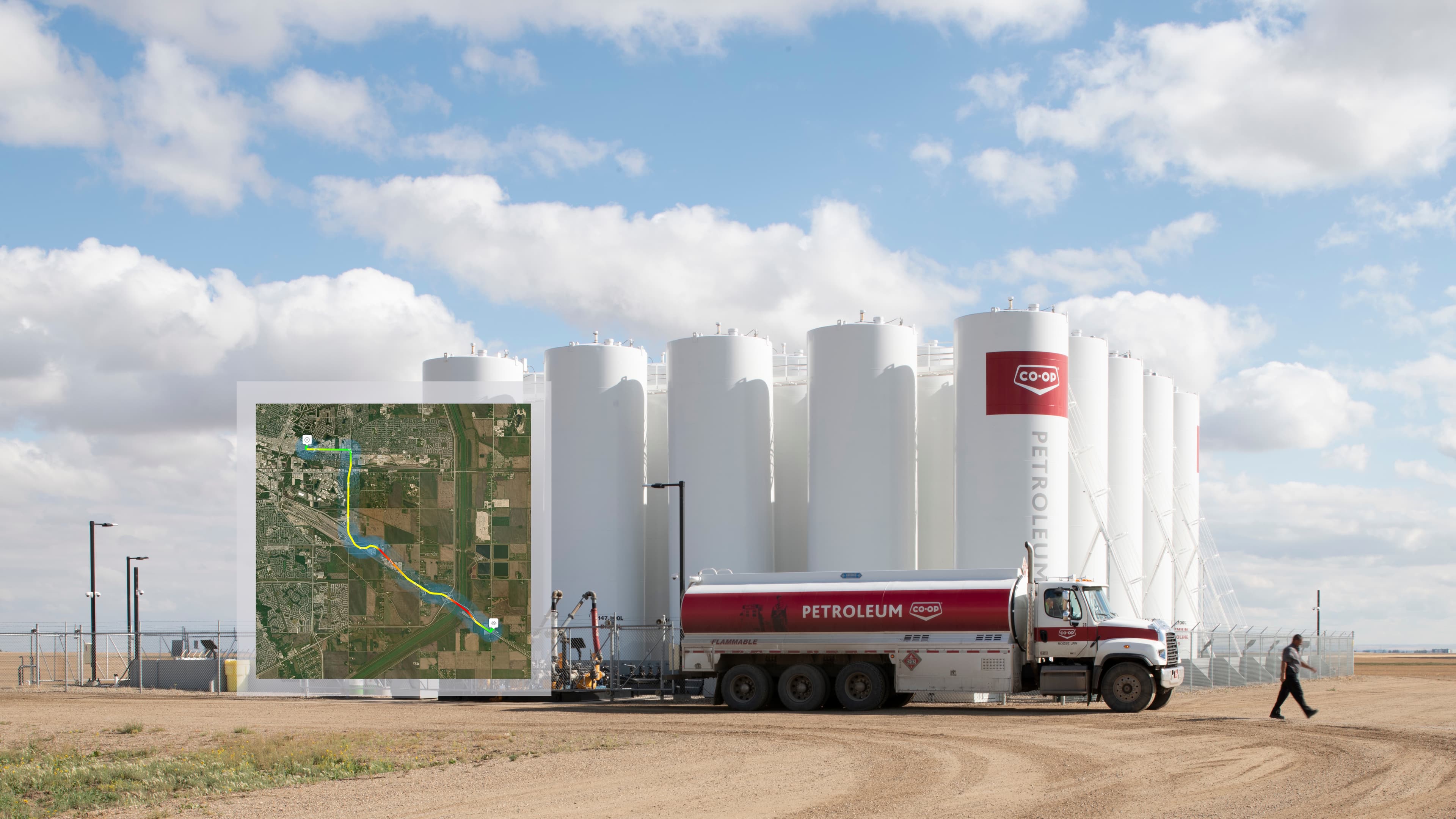 Co-op fuel delivery trucks tracked by SAS Connect GPS